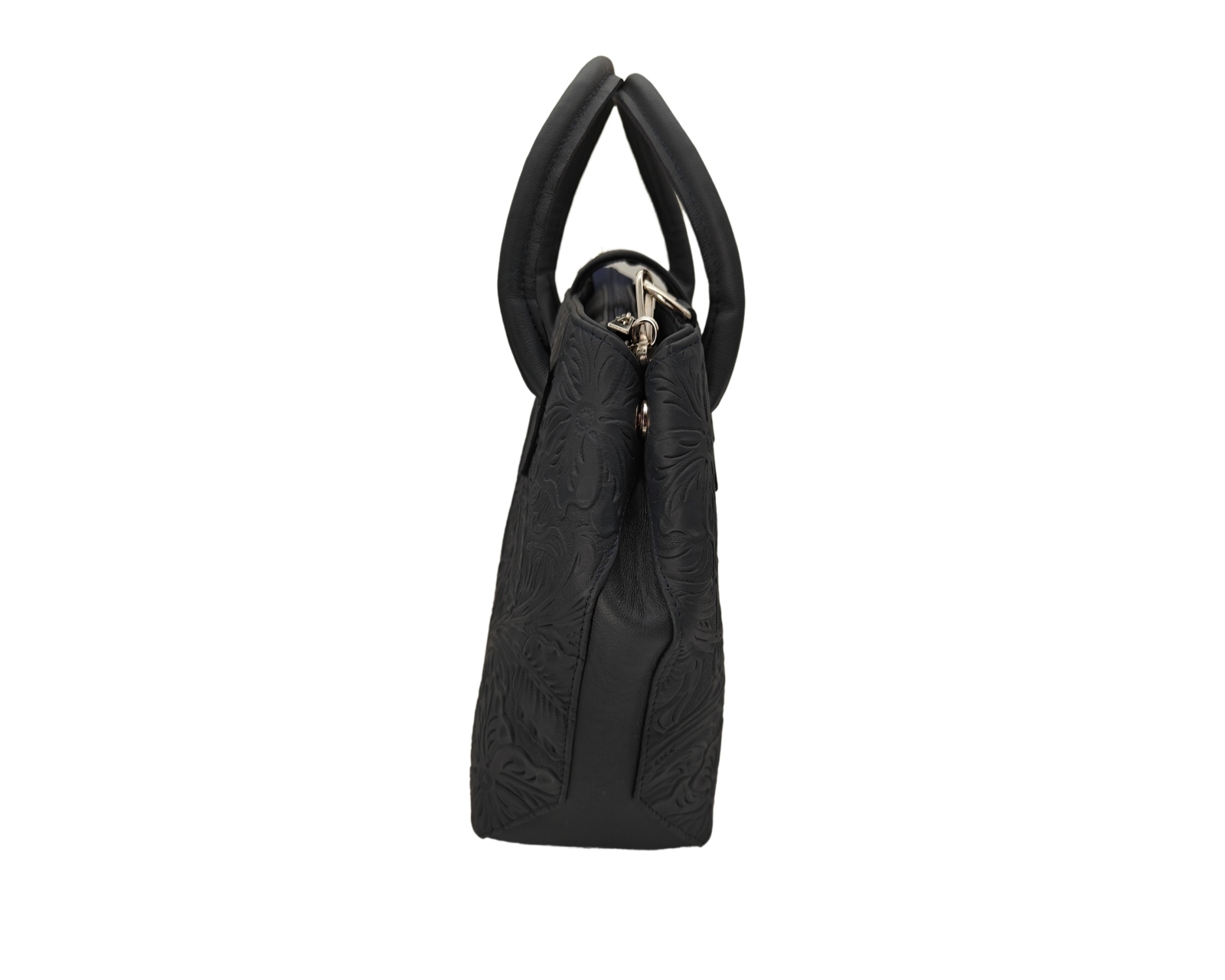 Foto 4 pulgar | Bolsa En Piel Vacuno Cincelada Fana Marbella Azul Marino