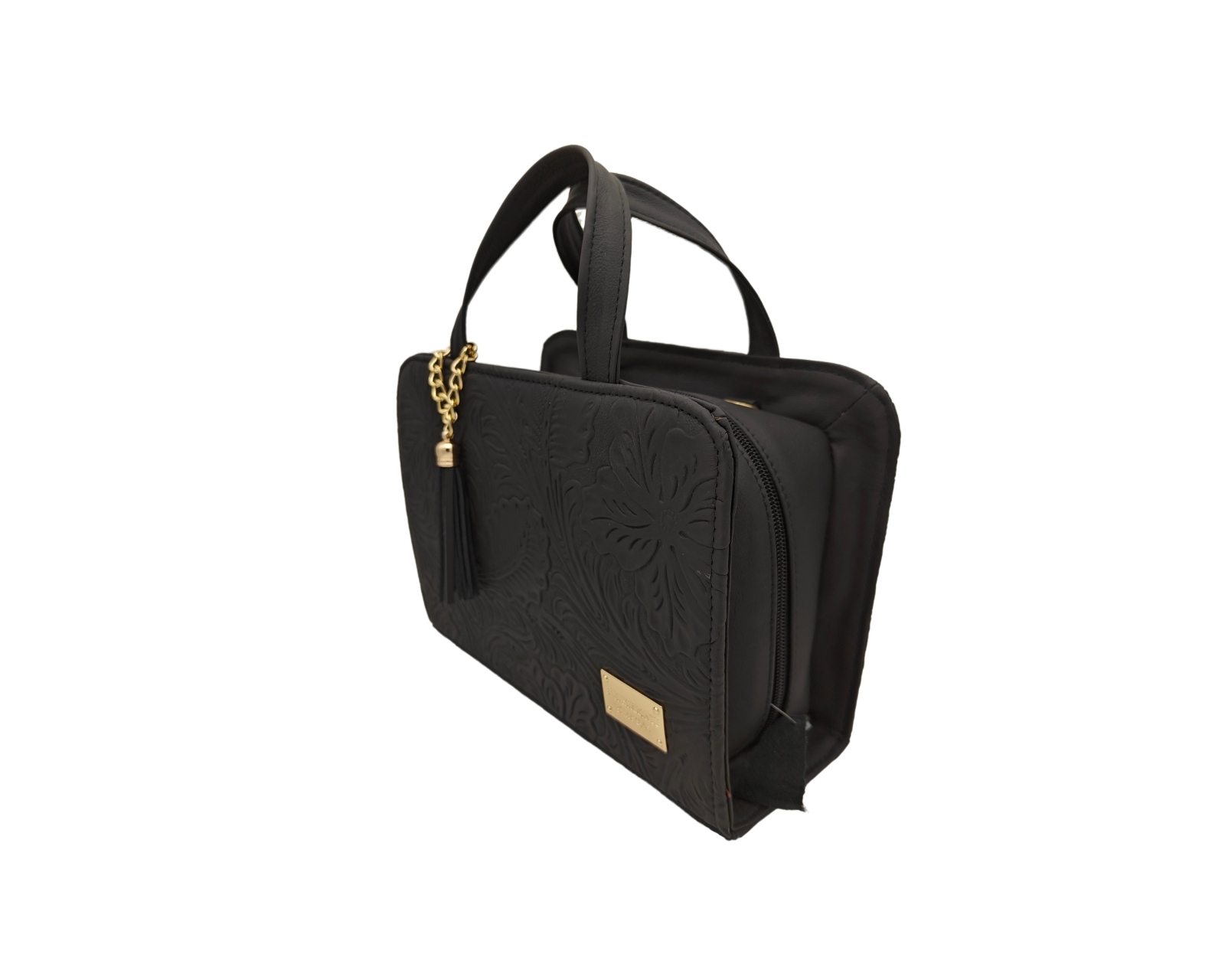 Foto 2 | Bolsa En Piel Vacuno Cincelada Fana Patricia Negro