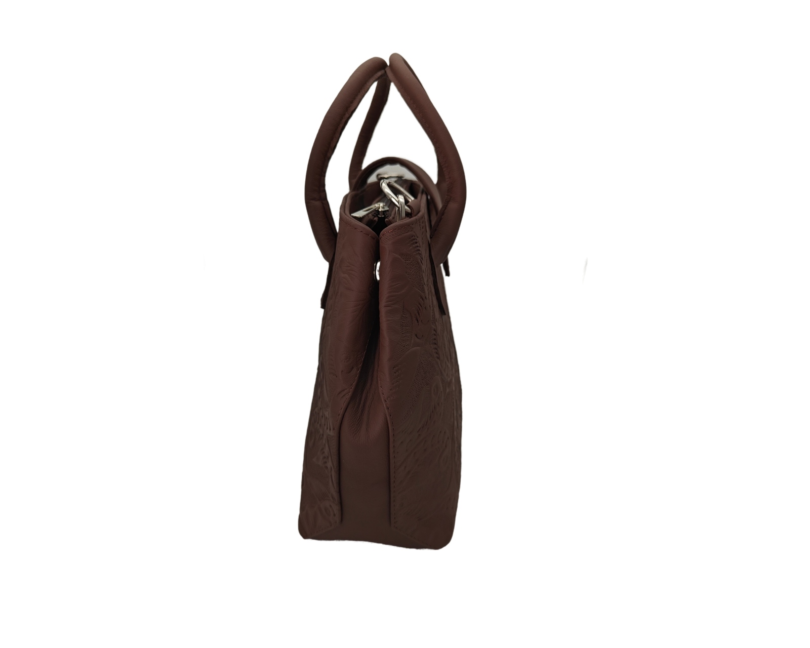 Foto 3 pulgar | Bolsa En Piel Vacuno Cincelada Fana Marbella Chocolate