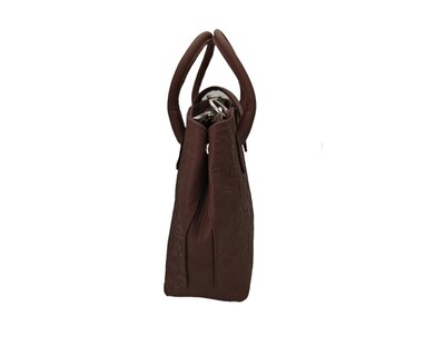 Foto 2 | Bolsa En Piel Vacuno Cincelada Fana Marbella Chocolate