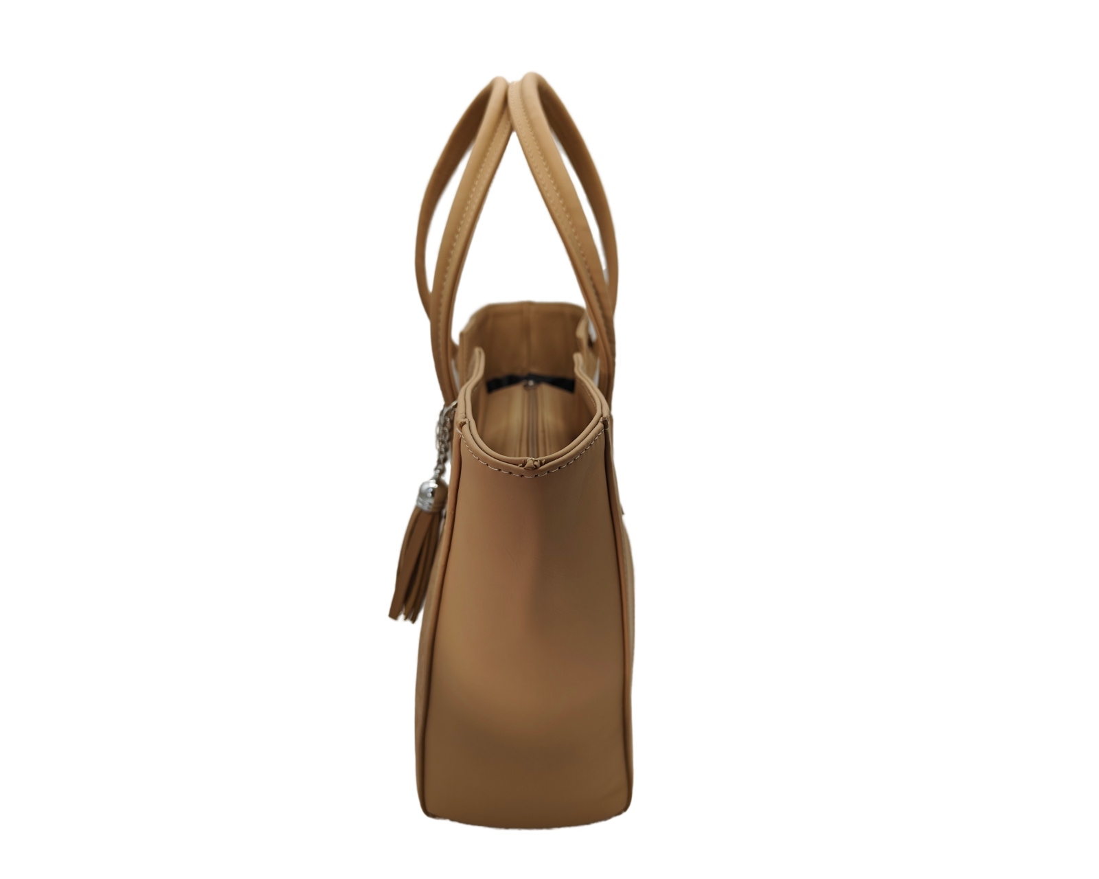 Foto 3 | Bolsa En Piel Vacuno Cincelada Fana Lorena Camel