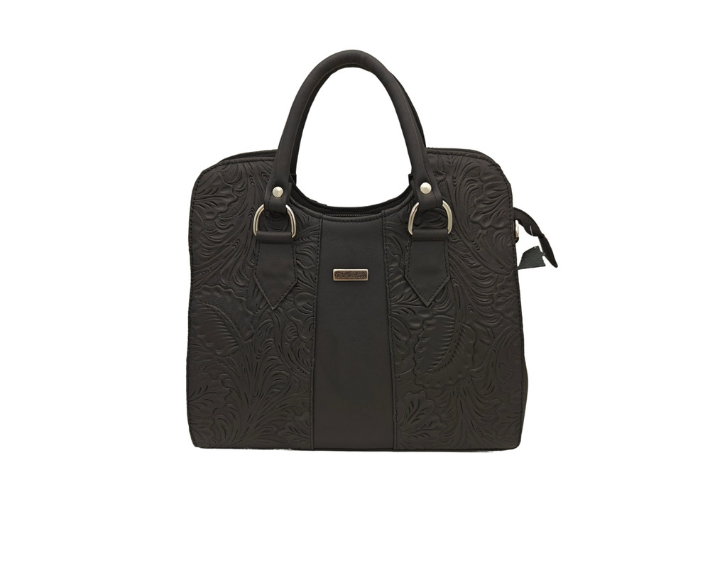 Foto 1 | Bolsa En Piel Vacuno Cincelada Fana Thaliss Chocolate