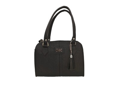 Foto 1 | Bolsa En Piel Vacuno Cincelada Fana Maribel Negro