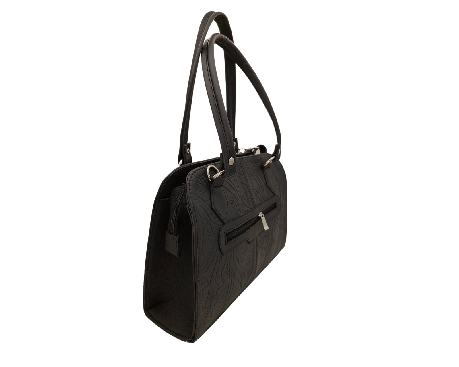 Foto 4 pulgar | Bolsa En Piel Vacuno Cincelada Fana Maribel Negro