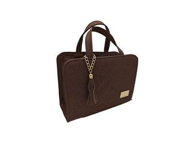 Foto 2 | Bolsa En Piel Vacuno Cincelada Fana Patricia Chocolate
