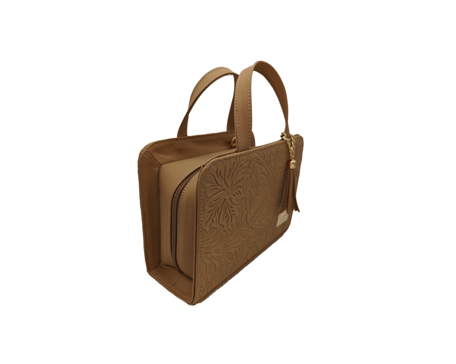 Foto 3 pulgar | Bolsa En Piel Vacuno Cincelada Fana Patricia Camel