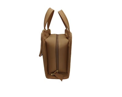 Foto 3 | Bolsa En Piel Vacuno Cincelada Fana Patricia Camel