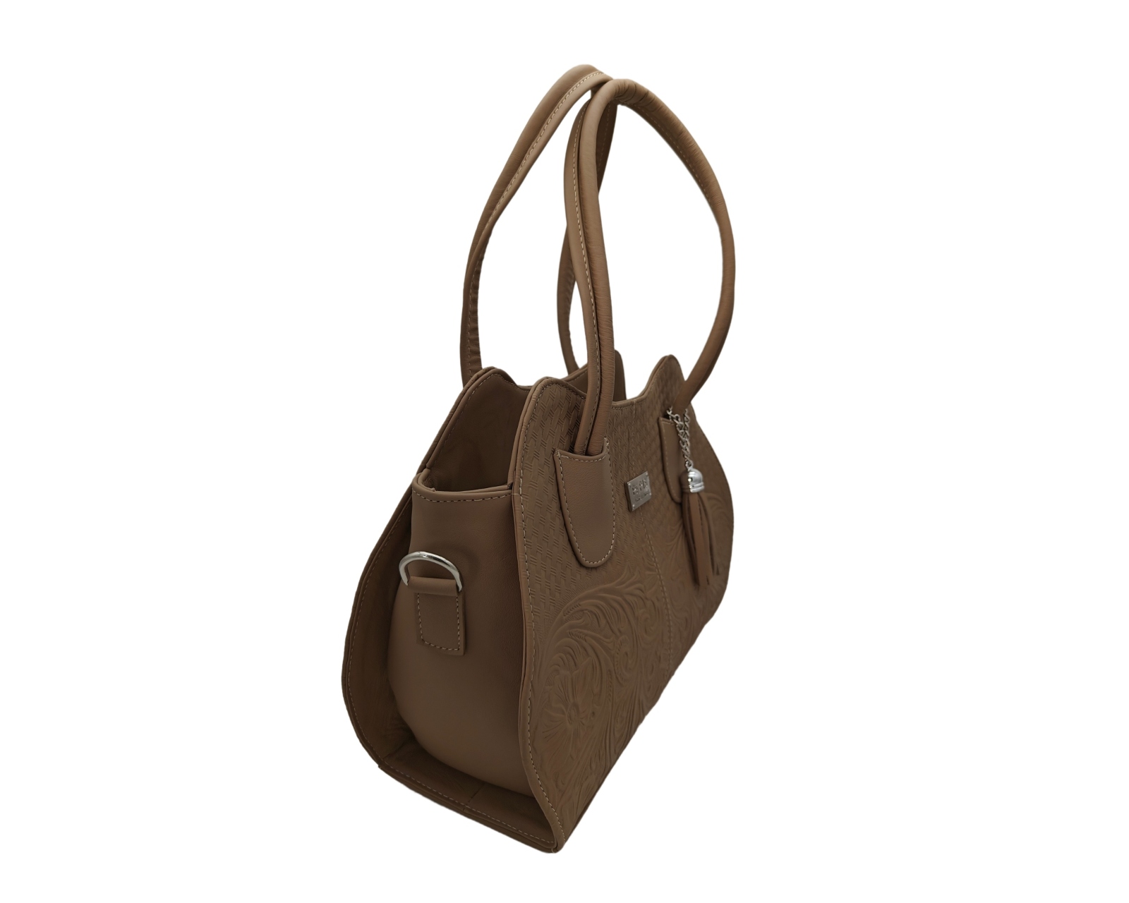 Foto 3 pulgar | Bolsa En Piel Vacuno Cincelada Fana Cleopatra Avellana