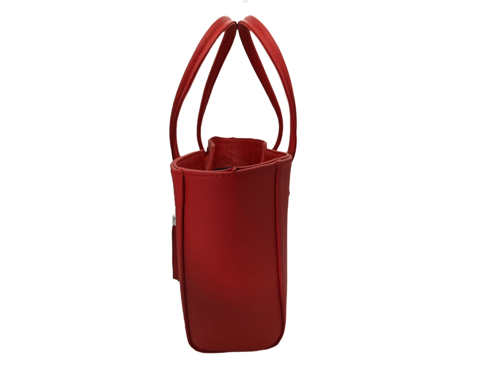 Foto 3 | Bolsa En Piel Vacuno Cincelada Fana Lorena Rojo