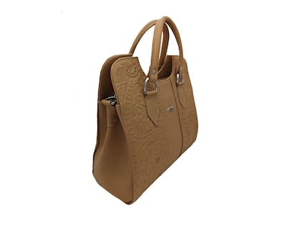 Foto 2 | Bolsa En Piel Vacuno Cincelada Fana Thaliss Camel