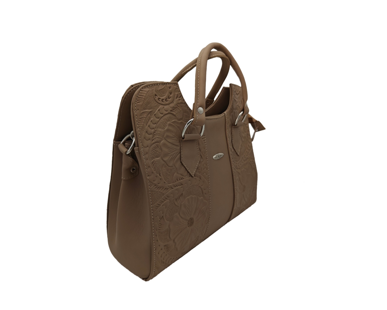 Foto 3 pulgar | Bolsa En Piel Vacuno Cincelada Fana Thaliss Avellana