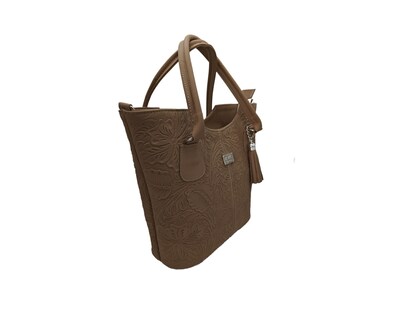 Foto 2 | Bolsa En Piel Vacuno Cincelada Fana Wendy Avellana