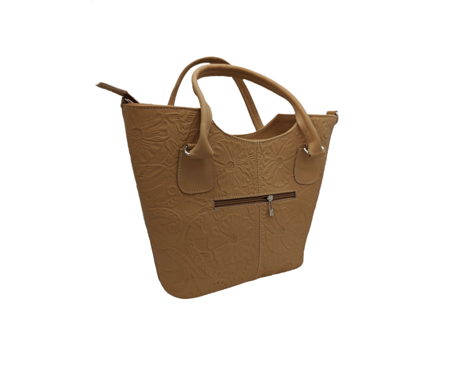 Foto 2 | Bolsa En Piel Vacuno Cincelada Fana Wendy Camel
