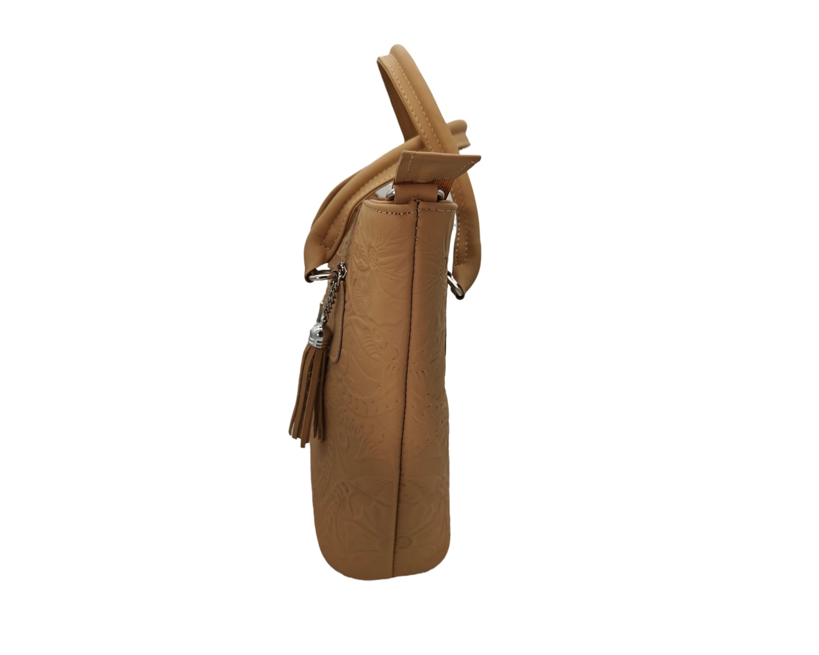 Foto 4 pulgar | Bolsa En Piel Vacuno Cincelada Fana Wendy Camel