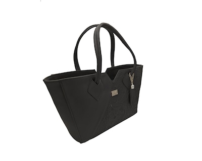 Foto 2 | Bolsa En Piel Vacuno Cincelada Fana Lorena Negro