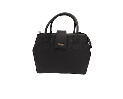 Foto 1 | Bolsa En Piel Vacuno Cincelada Fana Marbella Negro