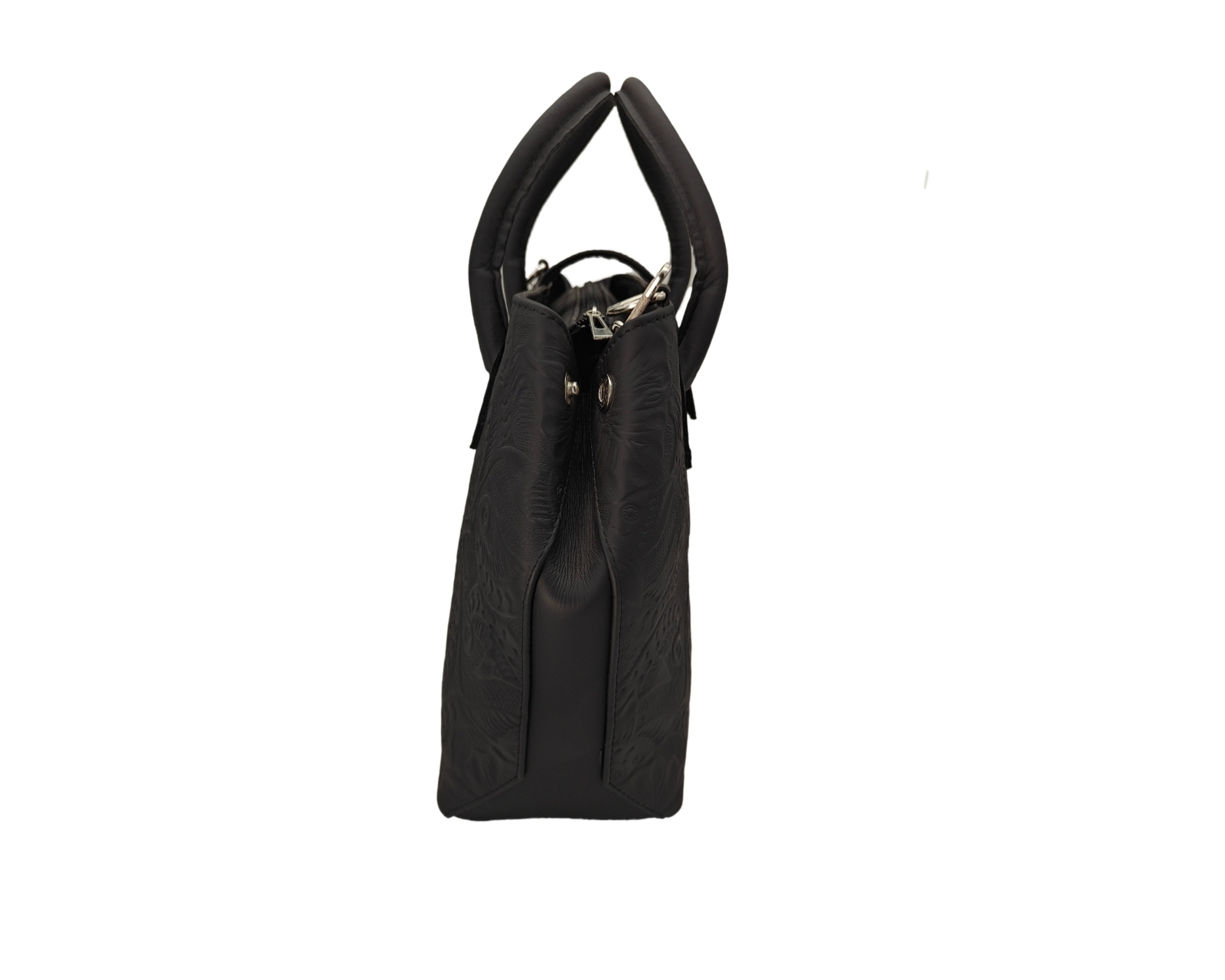 Foto 2 | Bolsa En Piel Vacuno Cincelada Fana Marbella Negro