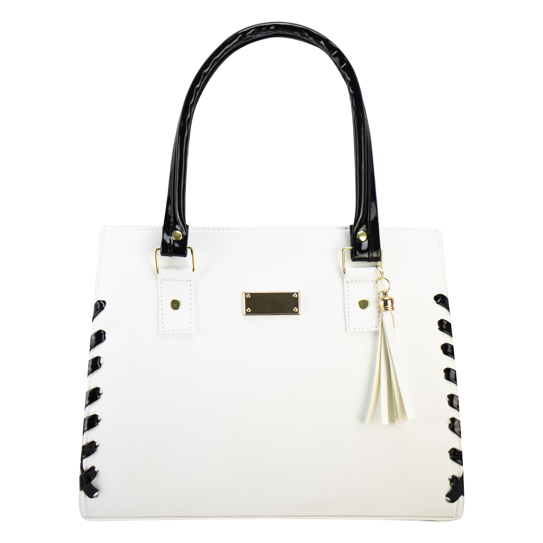 Foto 1 | Bolso Para Dama Blanco Dapra Negro Sintetico Ingird Nueva Imagen
