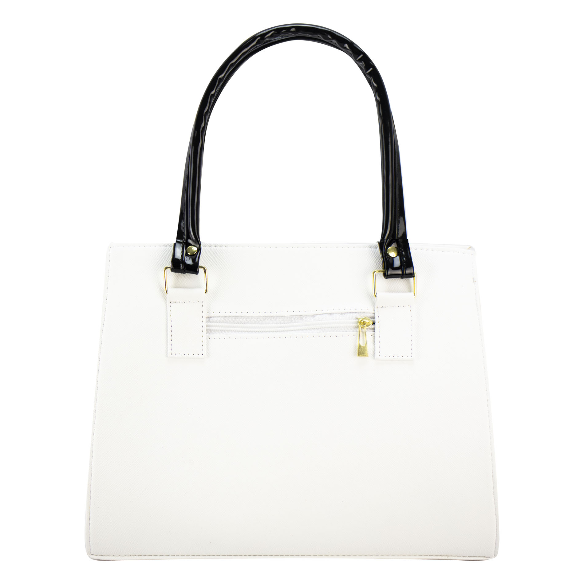 Foto 3 | Bolso Para Dama Blanco Dapra Negro Sintetico Ingird Nueva Imagen