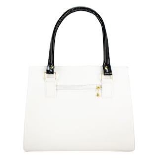 Foto 3 | Bolso Para Dama Blanco Dapra Negro Sintetico Ingird Nueva Imagen