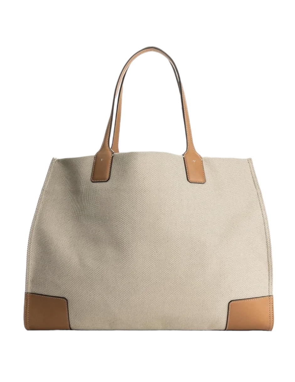 Foto 3 pulgar | Bolsa Tory Burch Hand Bag Beige Coleccion Ella Canvas