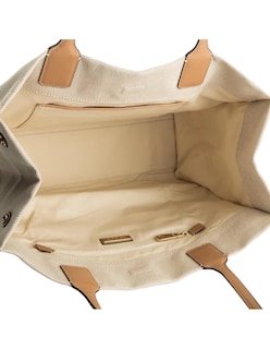 Foto 4 | Bolsa Tory Burch Hand Bag Beige Coleccion Ella Canvas