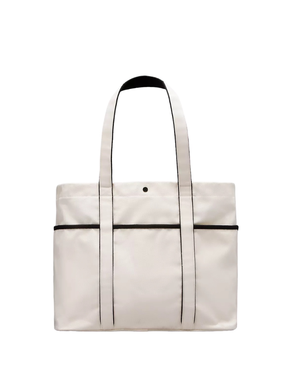 Foto 3 pulgar | Bolsa Tote Lululemon Blanco con Dos Asas