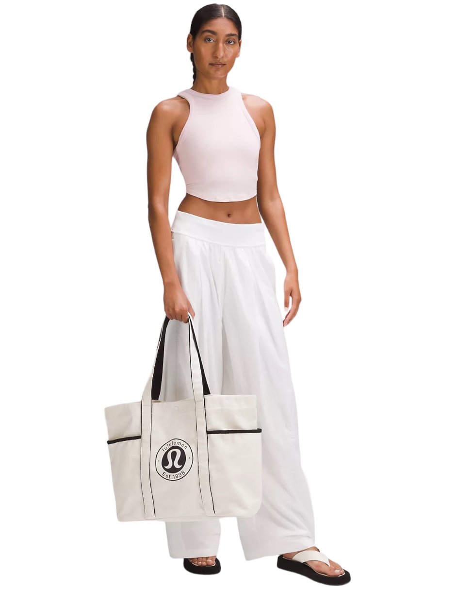 Foto 5 pulgar | Bolsa Tote Lululemon Blanco con Dos Asas