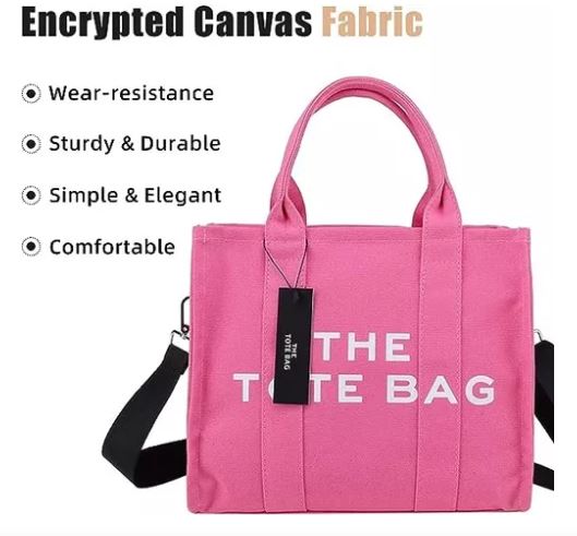 Foto 2 | Bolso Tote de Mano Rosa para Mujer