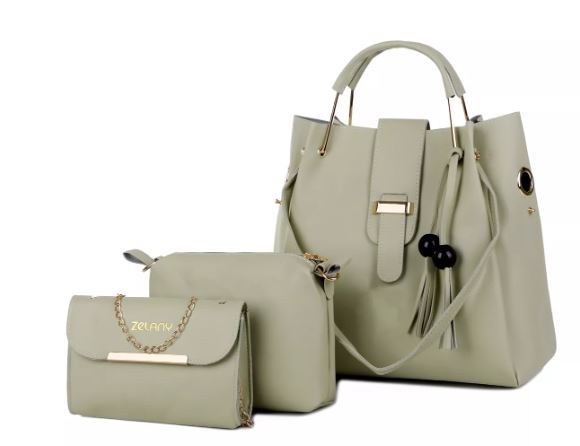 Set 3 Bolsas Bandolera Verde Claro