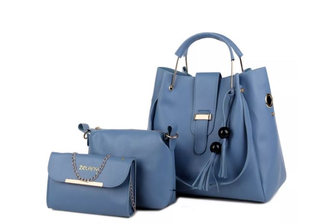 Set 3 Bolsas Bandolera Azul