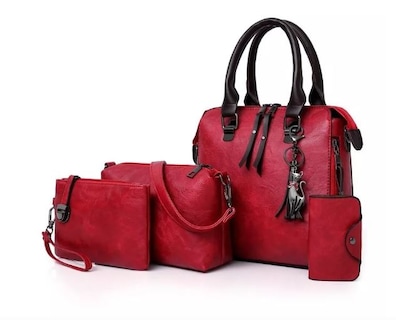 Foto 1 | Bolsas Wünd Rojas 4 Piezas para Mujer