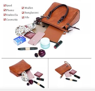 Foto 3 | Bolsas Wünd Rojas 4 Piezas para Mujer