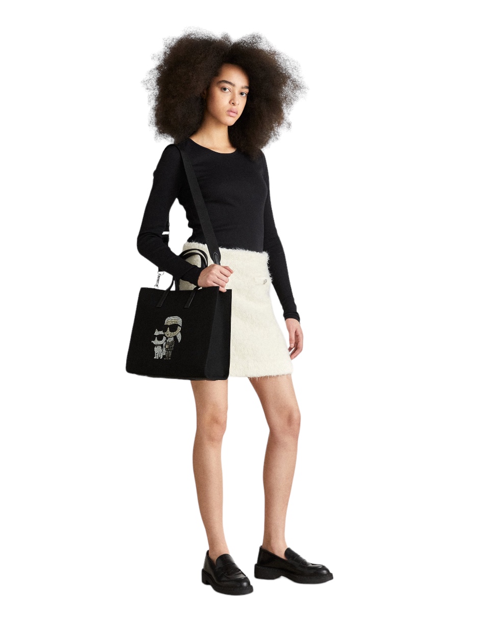 Foto 4 | Bolsa Karl Lagerfeld Negra para Mujer