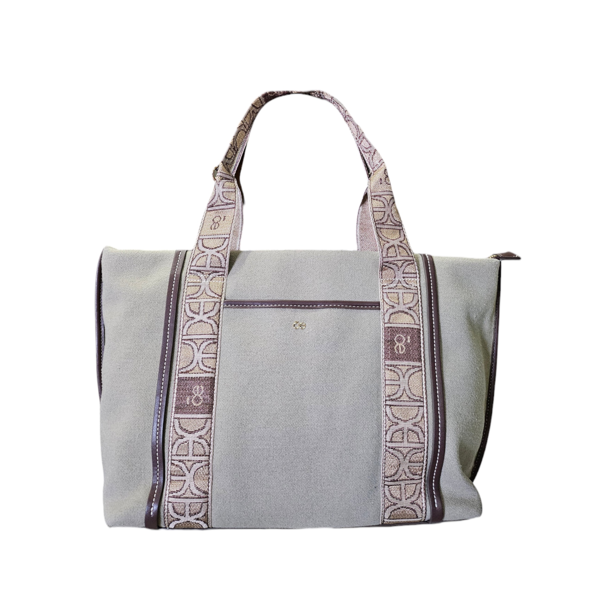 Foto 2 pulgar | Bolsa Tote Cloe Tela Cintas Decorativas