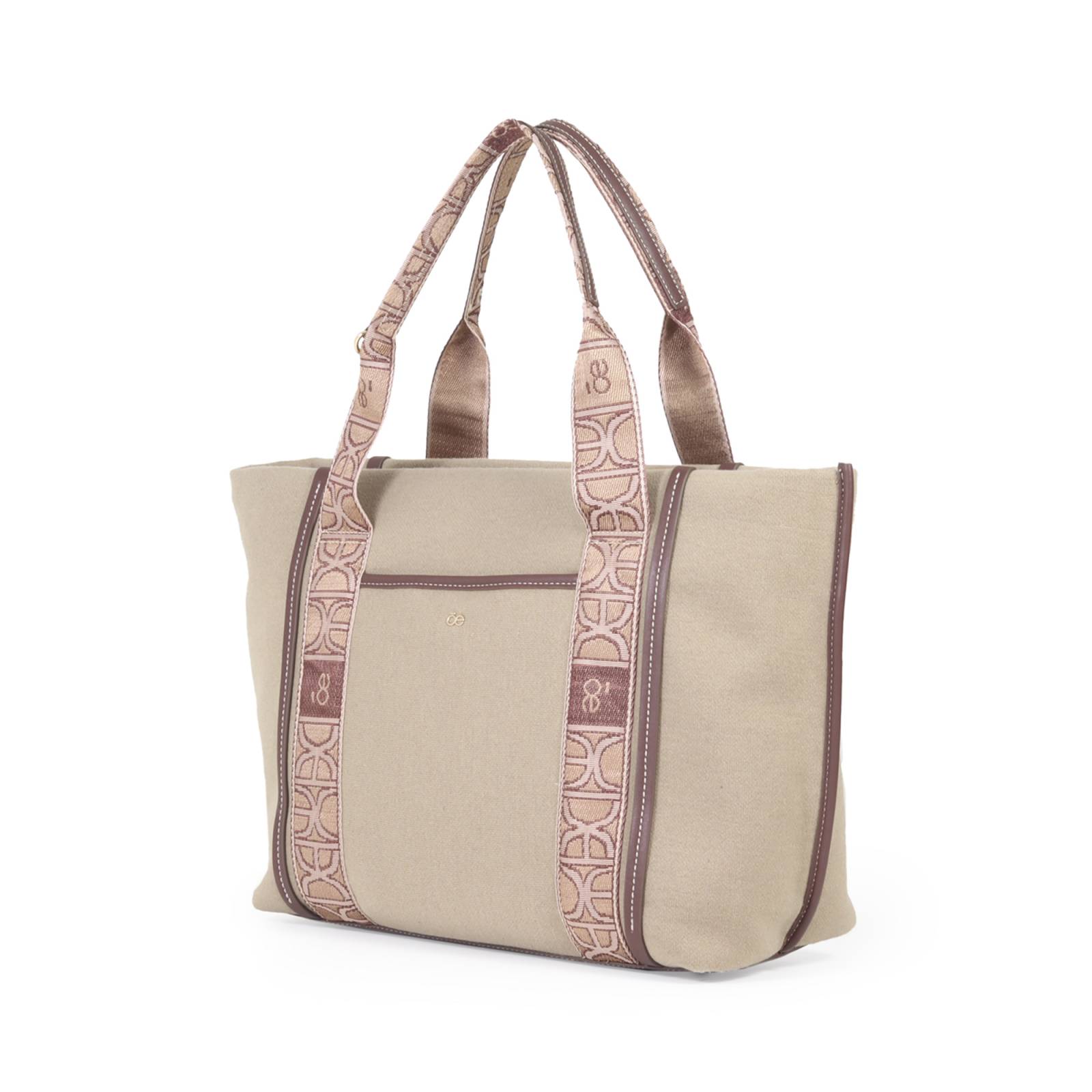 Foto 3 pulgar | Bolsa Tote Cloe Tela Cintas Decorativas