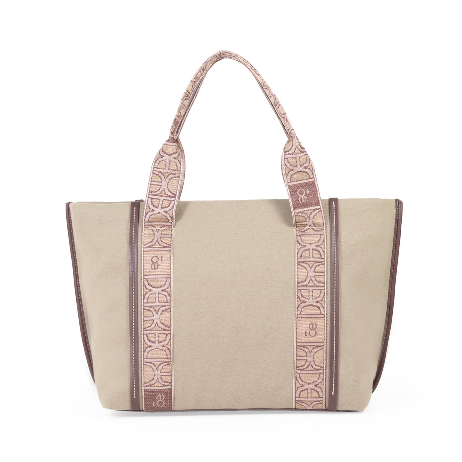 Foto 4 pulgar | Bolsa Tote Cloe Tela Cintas Decorativas