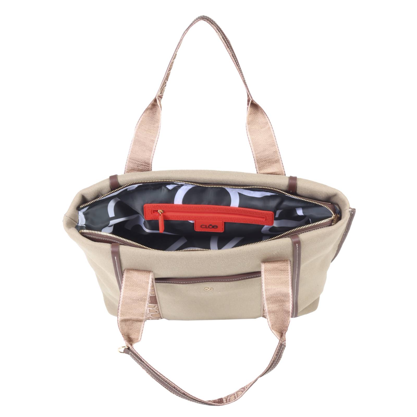 Foto 6 pulgar | Bolsa Tote Cloe Tela Cintas Decorativas