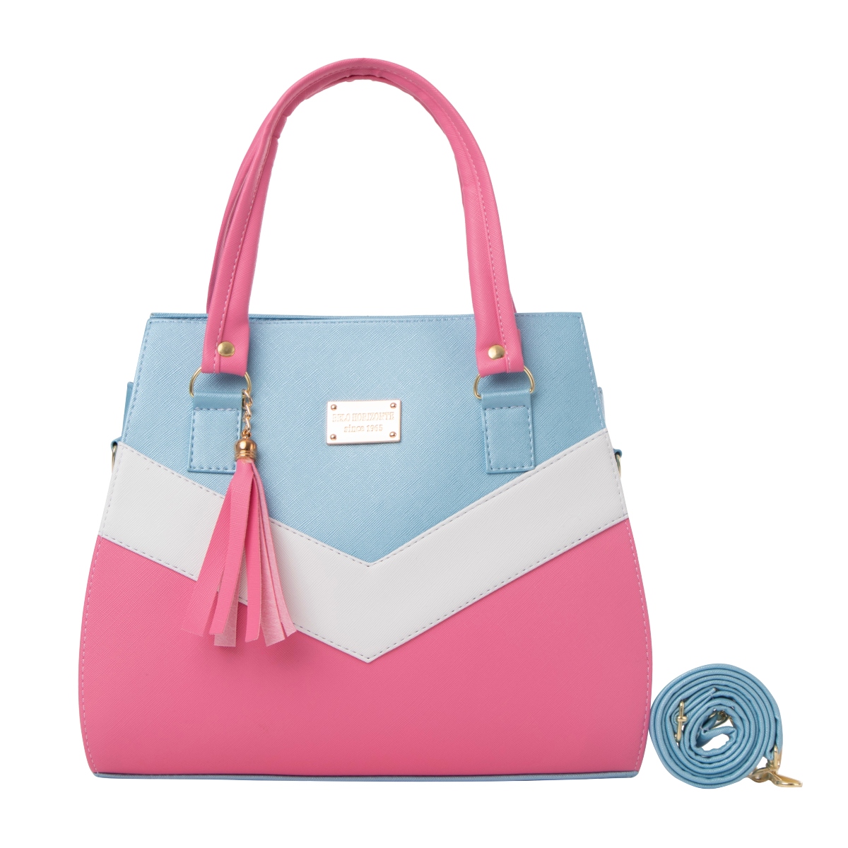 Bolsa Fana Nadia Color Rosa / Azul Premium