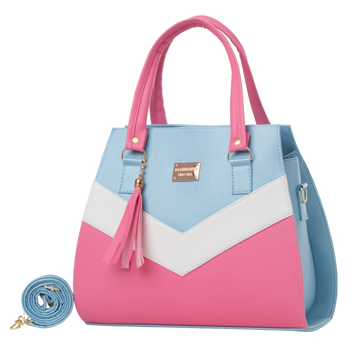 Foto 2 | Bolsa Fana Nadia Color Rosa / Azul Premium
