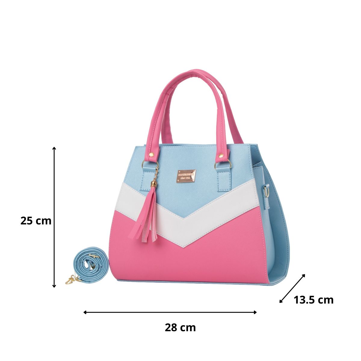 Foto 3 | Bolsa Fana Nadia Color Rosa / Azul Premium