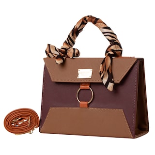 Foto 2 | Bolsa Fana Minerva Color Vino/camel Moderna