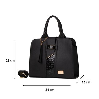 Foto 3 | Bolsa Fana Malu Color Negro Premium