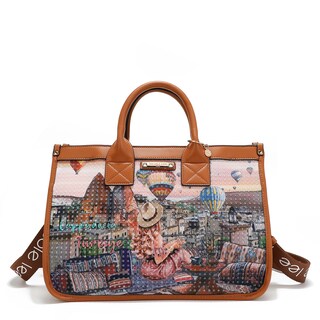 Foto 5 | Bolsa Cuadrada Nicole Lee de Tela con Textura Lady In Black