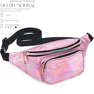 Foto 2 | Bolsa Cangurera Casual Para Mujer Ligera Multifuncional Rosa