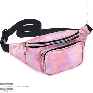 Foto 4 | Bolsa Cangurera Casual Para Mujer Ligera Multifuncional Rosa