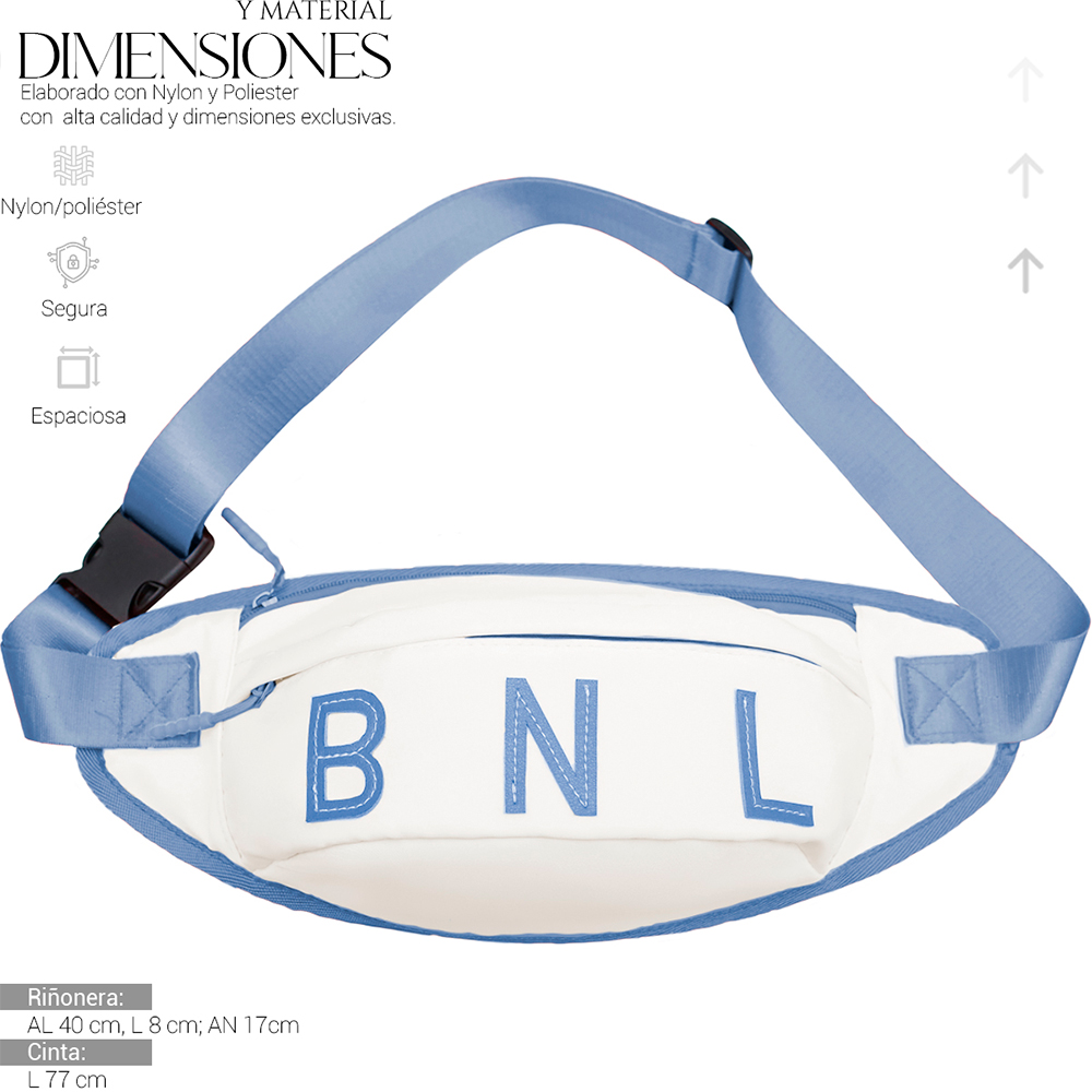 Foto 3 | Bolso Riñonera De Moda Multifuncional Casual Cangurera Crema