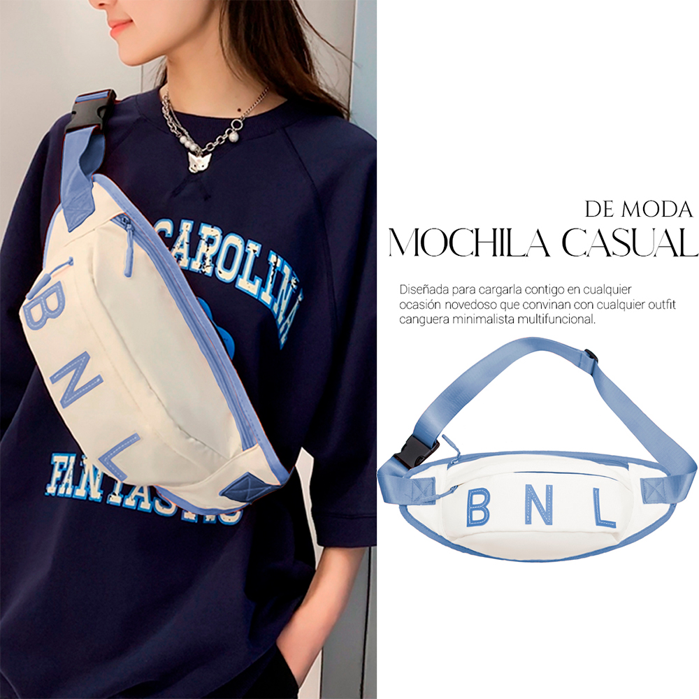 Foto 4 | Bolso Riñonera De Moda Multifuncional Casual Cangurera Crema