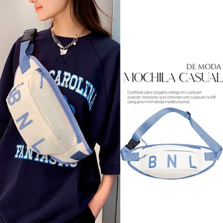 Foto 4 | Bolso Riñonera De Moda Multifuncional Casual Cangurera Crema