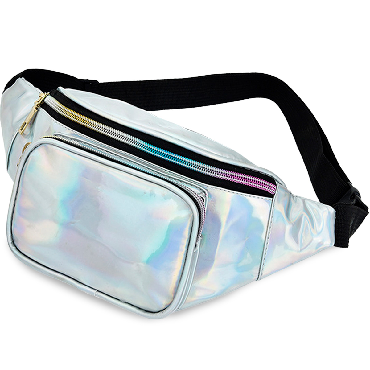 Foto 2 pulgar | Bolsa Cangurera Casual Para Mujer Ligera Multifuncional Plateado